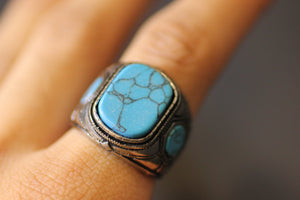 Turquoise square ring