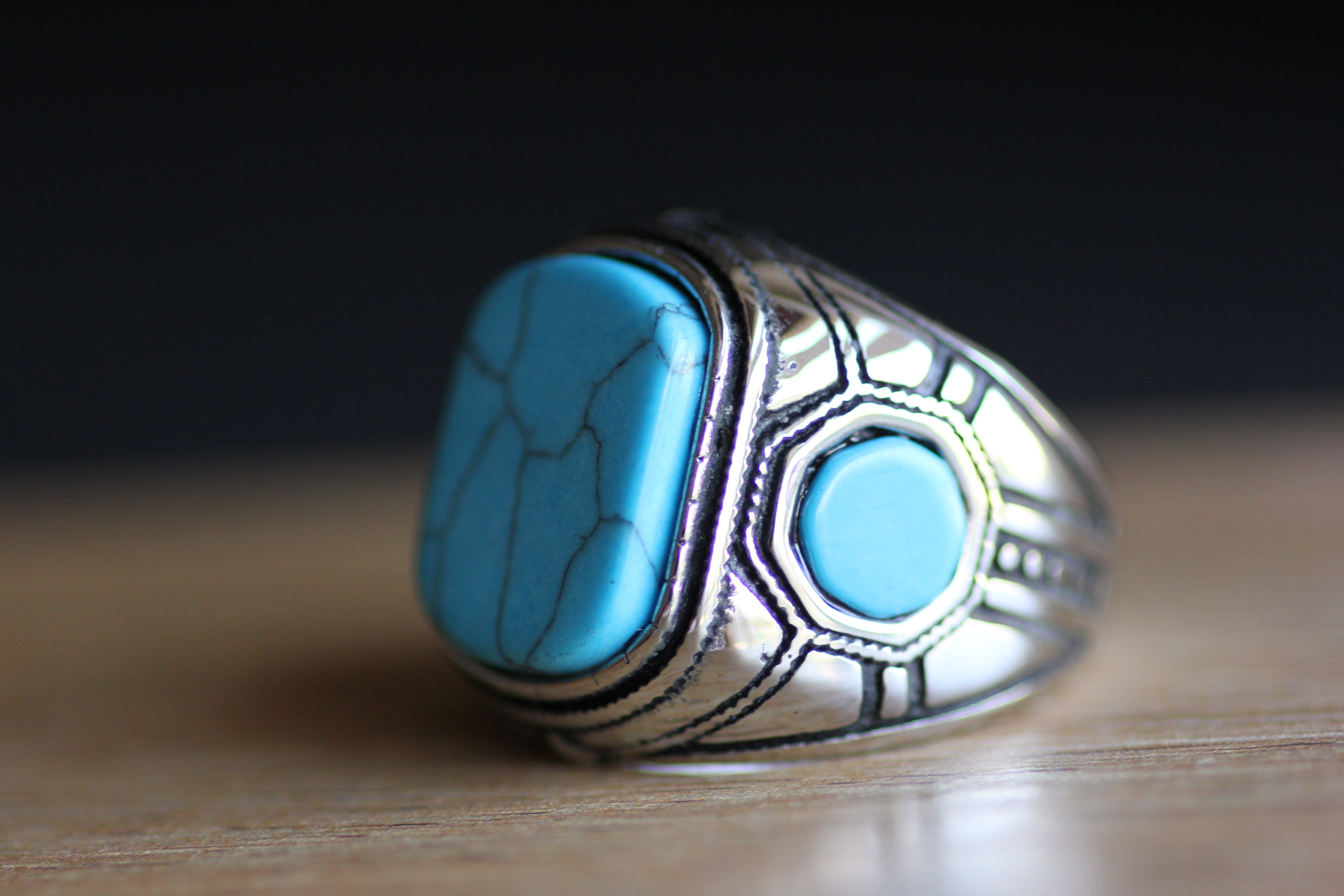 Turquoise square ring